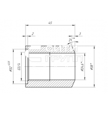 Ридан 084H6012R — Штуцер с прокладкой для ELS 1.1 (резьба G3/4'' — сварка)