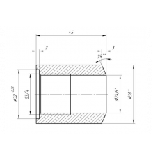 Ридан 084H6012R — Штуцер с прокладкой для ELS 1.1 (резьба G3/4'' — сварка)
