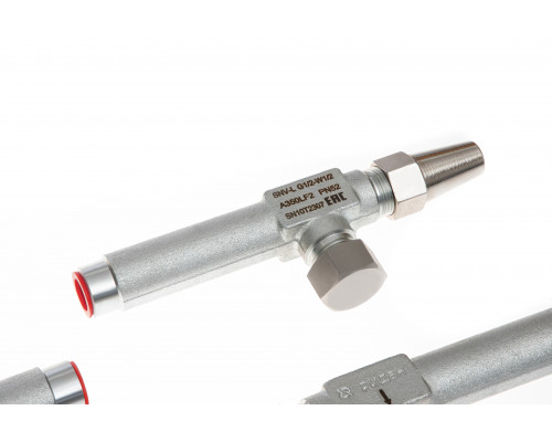 Ридан 148B3769R — Игольчатый запорный клапан SNV-L G1/2''- W1/2 L100 c заглушкой, PN 52, номинальный диаметр — 8 мм, температура рабочей среды, °С — -50...+