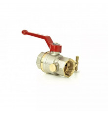 Латунный шаровый кран Danfoss с внутренней резьбой и спускным элементом Ду 50 мм PN 40 бар 065B8221