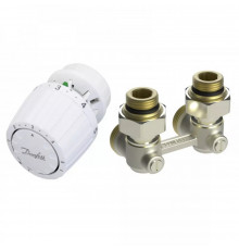 Комплект терморегулятора RLV-KB/RTR 7090 ДУ 20 | Danfoss 013G7225 Угловой