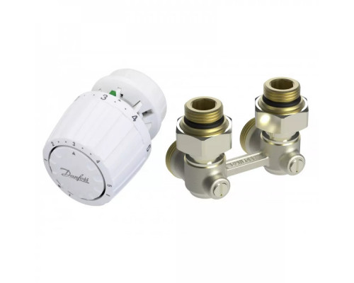 Комплект терморегулятора RLV-KB/RTR 7090 ДУ 20 | Danfoss 013G7225 Угловой