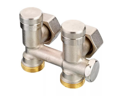 Клапан RLV-K Danfoss для нижнего подключения к радиатору с возможностью опорожнения Угловой, с переходниками